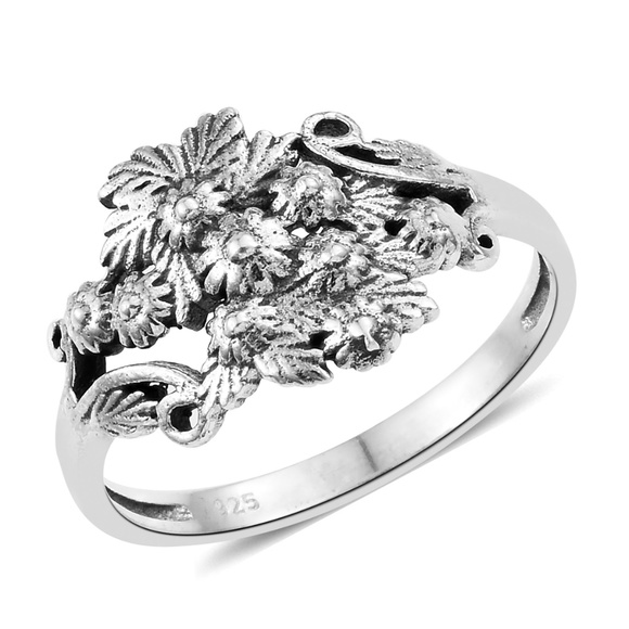 Sterling Silver Floral Bouquet Ring - Picture 2 of 5